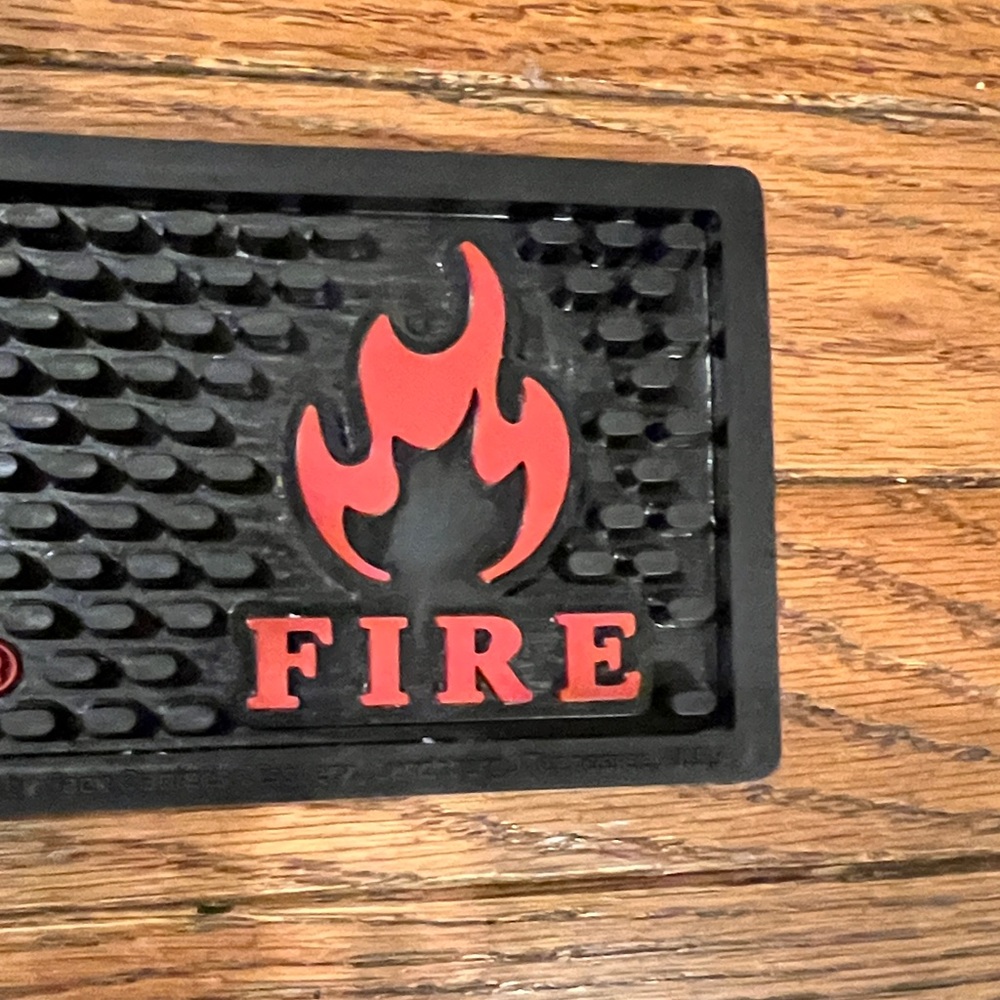 NEW! JACK DANIELS WHISKEY 21" RUBBER BAR MAT Tennessee Fire Dept MANCAVE - Picture 3 of 4